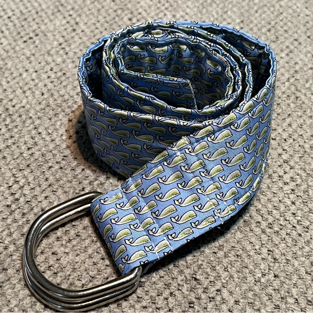 Sero Silk Hand Made Whale Preppy Coastal‎ Belt S